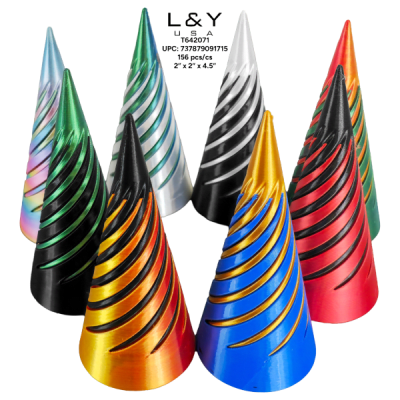 3D Printed Spiral Fidget Cone - 12/pk 13bx/cs cs.156
