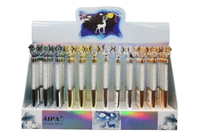 Reindeer with Glitter Pen - 48/pk 18bx/cs cs.18bx
