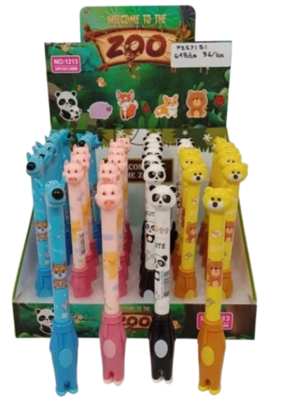 Mixed Zoo Animal Standing Pen - 36/pk 18bx/cs cs.18bx