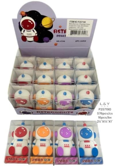Astroanut Shaped Pencil Sharpener - 16/pk 36bx/cs cs.36bx