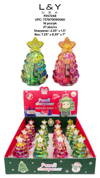 Christmas Sharpener - 16/pk 27bx/cs cs.432