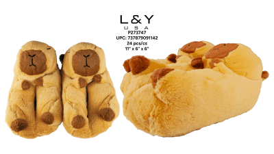 Brown Bear" Slipper - 12/pk 2bx/cs cs.24