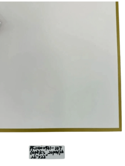 White Floral Paper W/ Gold Trim - 20/pk 60bx/cs cs.60
