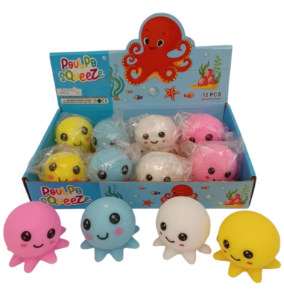 Octopus Squishy - 12/pk 16bx/cs cs.192