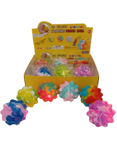 Popping Squish Ball W/ Lights - 12/pk 24bx/cs cs.288