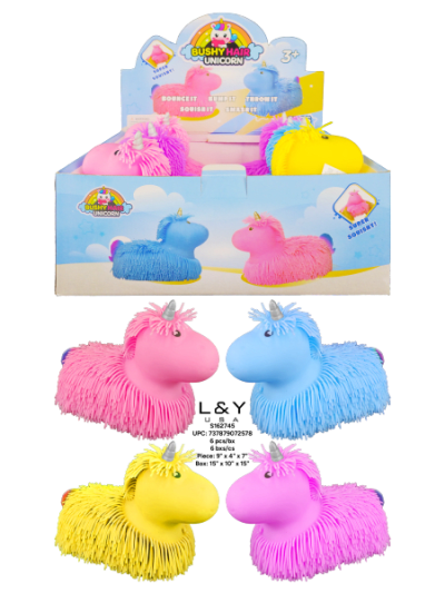 Shaggy Unicorn Squishy - 12/pk 3bx/cs cs.36