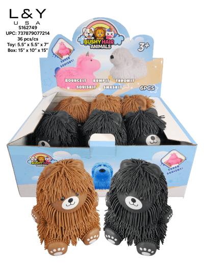 Shaggy Bear Squishy w/light - 6/pk 6bx/cs cs.36