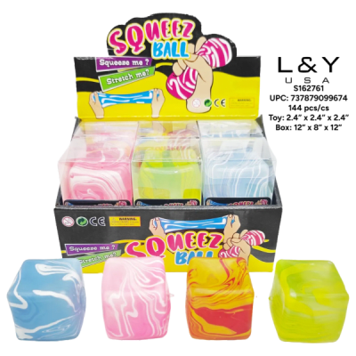 Fluid Pattern Cube Slimes - 12/pk 12bx/cs cs.144