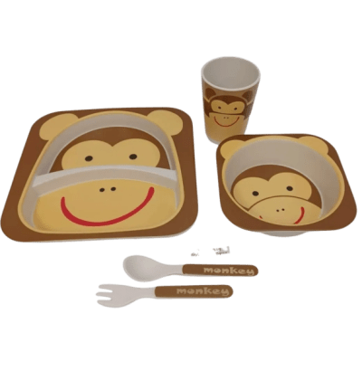 Monkey Bamboo Dinnerware 5 Piece Set - 1/pk 20bx/cs cs.20set
