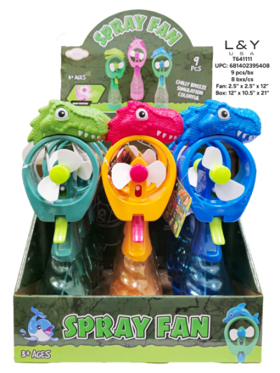Dinosaur Spray Fan - 12/pk 6bx/cs cs.72