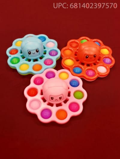 Octopus Spinner light up pop - 12/pk 15bx/cs cs.180