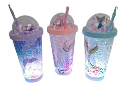 Mermaid Light Up Tumblers - 12/pk 4bx/cs cs.48
