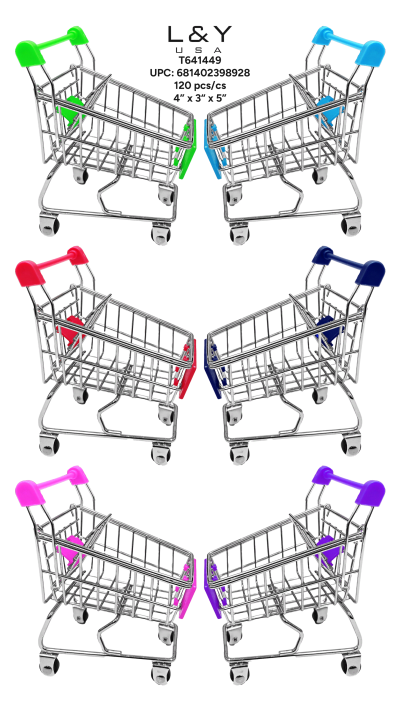 Small Metal Shopping Cart - 12/pk 10bx/cs cs.120