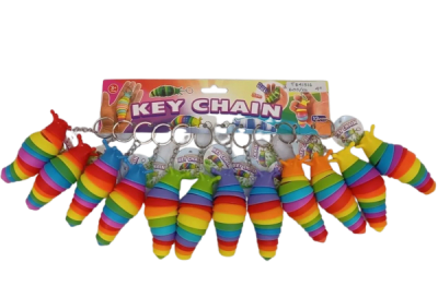 Rainbow Slug Keychain - 12/pk 50bx/cs cs.50pk