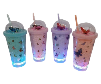 Light Up Butterfly Tumbler Cup - 48psc/cs - 12/pk 4bx/cs cs.48