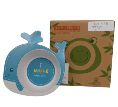 Bamboo Whale Single Plate - 12/pk 4bx/cs cs.48