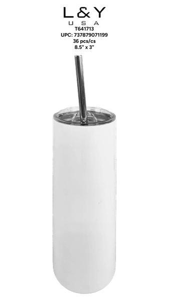 Stainless Steel Sublimation Cup 20oz - 12/pk 3bx/cs cs.36
