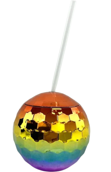 Rainbow Disco Ball Cup - 12/pk 5bx/cs cs.60