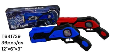 Automatic Bazooka Bubble Gun 12 Hole Red & Blue - 12/pk 3bx/cs cs.36