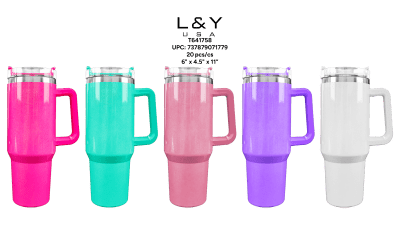 Mermaid Colored Travel Cup 40oz - 1/pk 20bx/cs cs.20