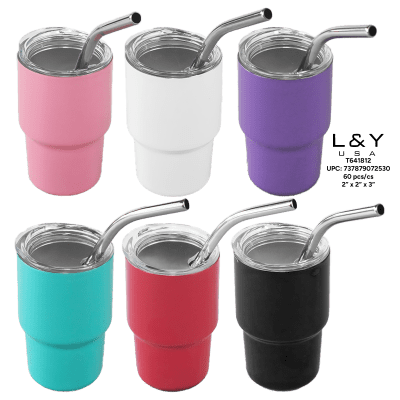 Mini Stainless Steel Shot Glass 3oz - 12/pk 5bx/cs cs.60