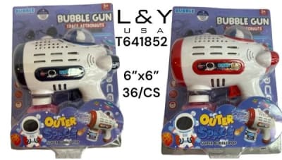 Astronauts Bubble Gun - 12/pk 3bx/cs cs.36