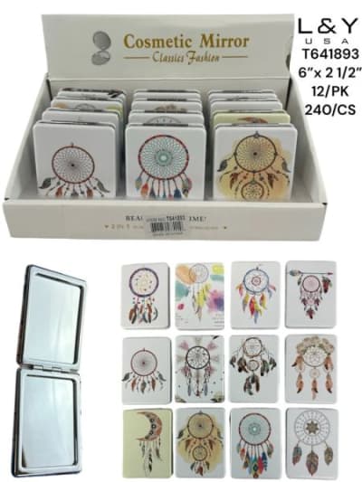 Boho Dream Catcher Slim Compact Mirror - 12/pk 20bx/cs cs.240