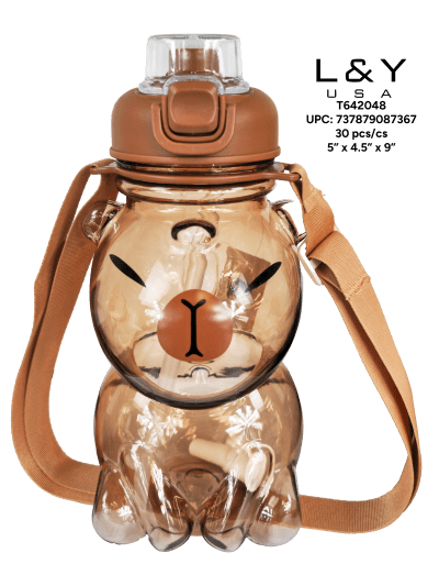 Brown Bear" Shaped Water Bottle - 1/pk 30bx/cs cs.30