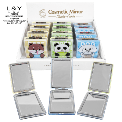 Animal Boba Compact Mirrors - 12/pk 12bx/cs cs.144