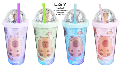Lights up "Brown Bear" Cups Assorted 4 Colors - 12/pk 3bx/cs cs.36