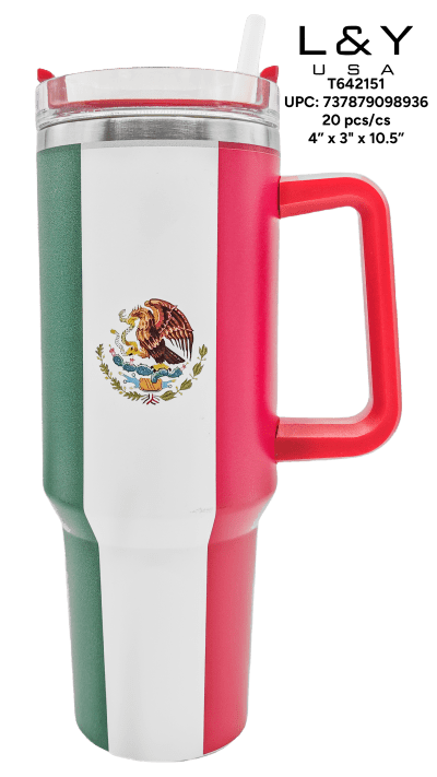 Mexico Flag Tumbler 40oz - 1/pk 20bx/cs cs.20