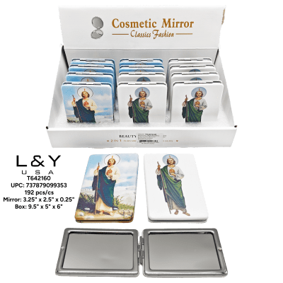 Saint Jude Rectangular Compact Mirrors - 12/pk 16bx/cs cs.192