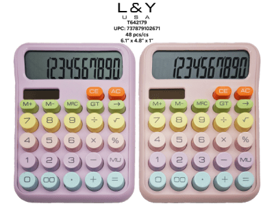 Pastel Calculator - 12/pk 4bx/cs cs.48