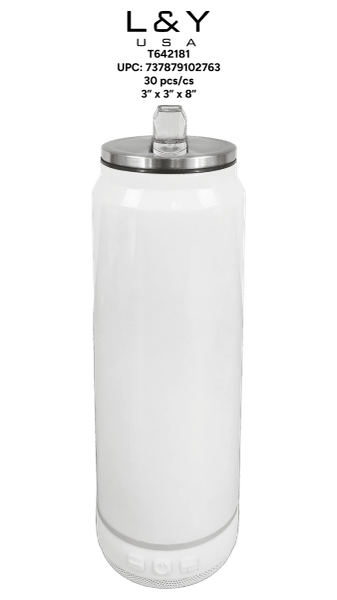 Plain White Speaker Tumbler 20oz - 1/pk 30bx/cs cs.30