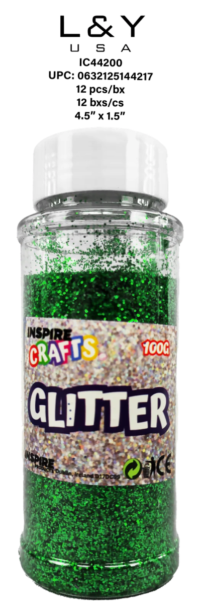 Green Glitter Bottle - 12/pk 12bx/cs cs.144