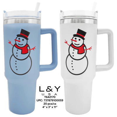 Snowman Matte Tumbler 40oz - 1/pk 20bx/cs cs.20