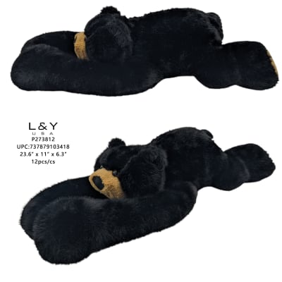 Black Bear Weighted Companion Plush - 24inch - 1/pk 12bx/cs cs.12