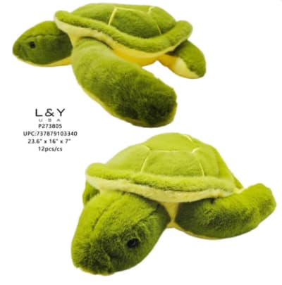 Turtle Weighted Paw Companion Plush - 24inch - 1/pk 12bx/cs cs.12