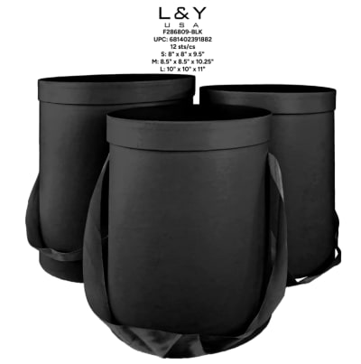 Gray 3-Piece Round Gift Box Set
