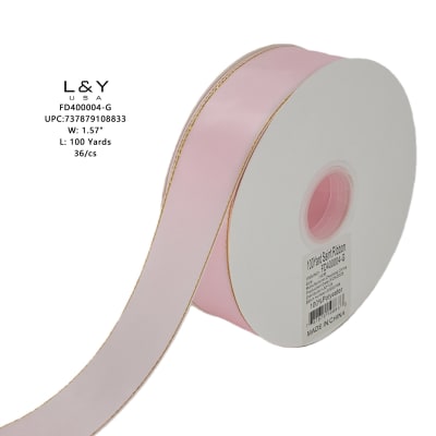 Light Pink Ribbon Glitter 1.5"