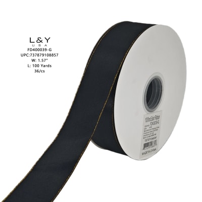 Black Ribbon Glitter