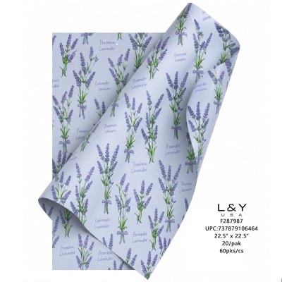 Lavender Light Blue Wrapping Paper