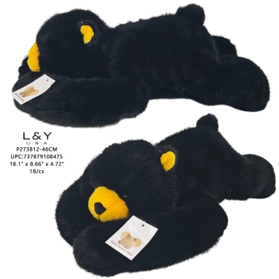 Black Bear Weighted Companion Plush