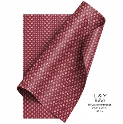 Moonrise Floral Paper Burgundy