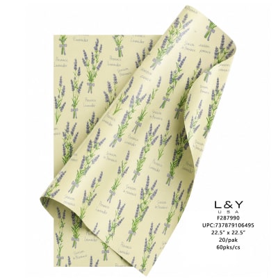 Lavender Light Yellow Wrapping Paper
