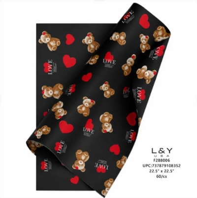 Love Flower Paper Black