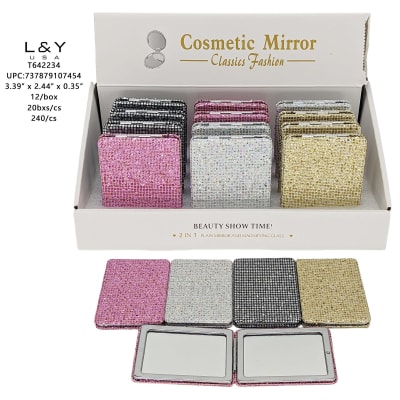 Rectangular Rhinestone Leather Patch