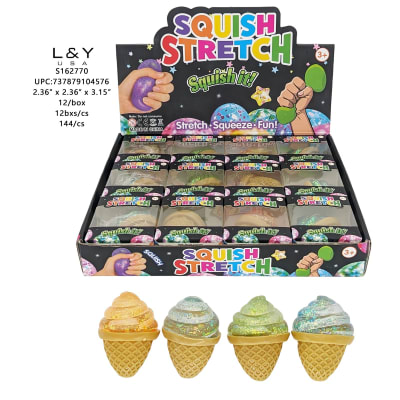 Ice Cream Cone Clear Gel Squishy