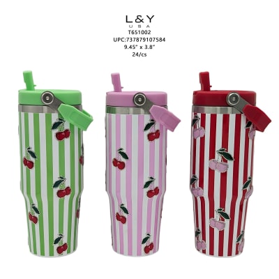 Stripe with Cherry Tumbler (3colors)