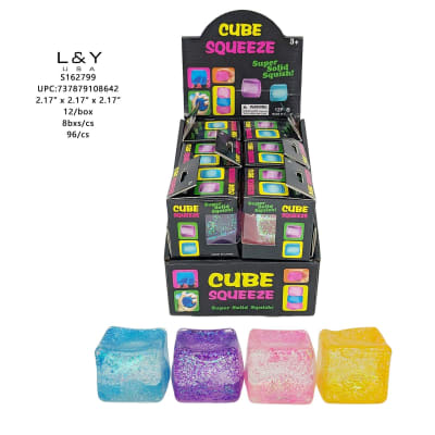 Clear Malt Candy Ice Cube Squishy